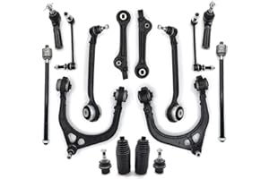 FRENZYBRO 16 Pcs Front Suspension Kit Control Arm With Ball Joint Swaybar Tie Rod End Replacement For 2011-2014 Chrysler 300, 2011-2019 Dodge Charger, 2011-2019 Dodge Challenger