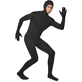 Spooktacular Creations Mens Halloween Costume Open Face Bodysuit Jumpsuit, Zentai Costume Bodysuit for Halloween Party