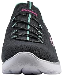 Skechers Women's Summits Sneaker, Charcoal/Green, 9