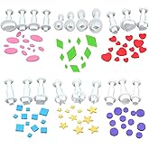 Cookie Cutters,Plunger Cutter Cake Decorating Supplies Fondant Molds,20 Pcs,Heart/Square/Oval/Circular/Star/Diamond,White,Dadam