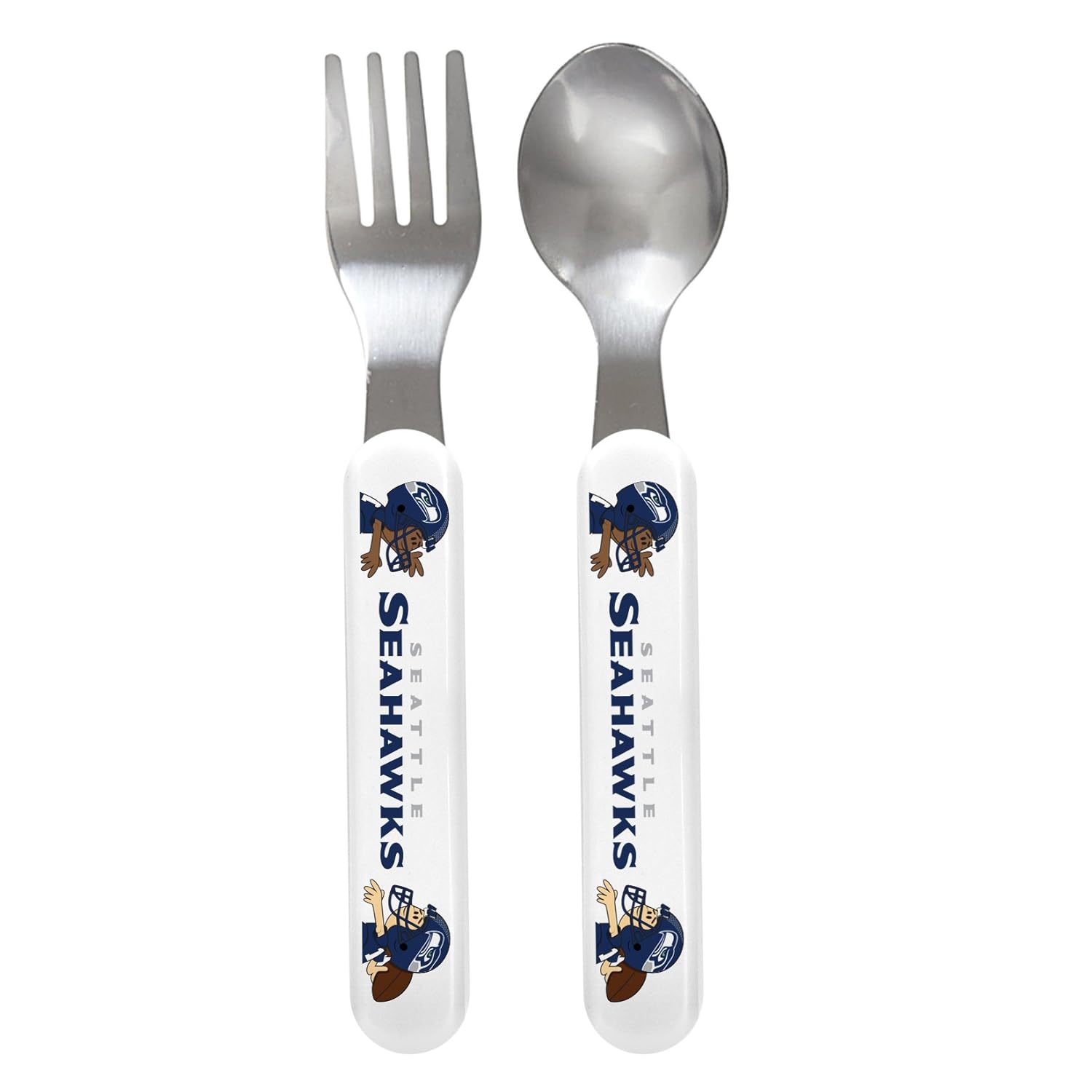 Baby Fanatic Fork and Spoon Set, Seattle Seahawks