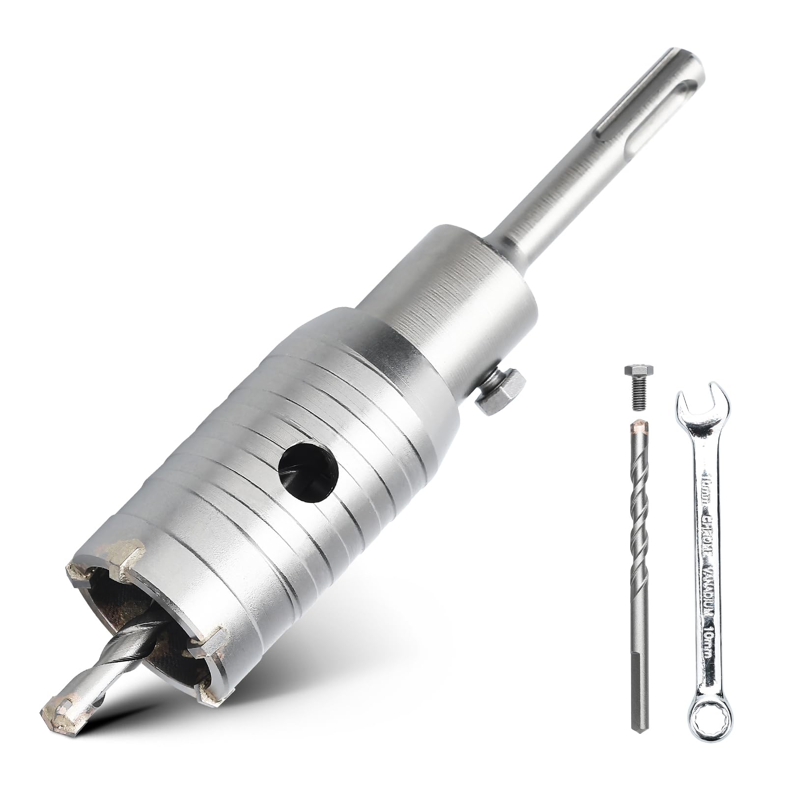 hsawbit 38mm Core Drill Bit SDS Concrete Hole Cutter with 110mm SDS Shank, Masonry Hole Saw Wall Hole Cutter Holesaw for Concrete Brick Wall Stone — image 1