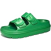 Haifago Womens Platform Sandals with Arch Support, Summer Beach Slides with Adjustable Buckle, Comfort Lightweight Chunky Cushion Slip on Sandal