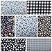 Misscrafts 7pcs 50 x 50cm Cotton Fabric DIY Making Supplies Craft Patchwork Fabric Bundle Fat Quarter Pre-Cut Quilt Squares for DIY Sewing Scrapbooking (Navy Blue)