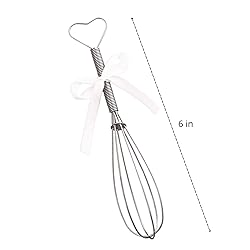 Mini Whisk with Heart Shaped Handles | Set of 12