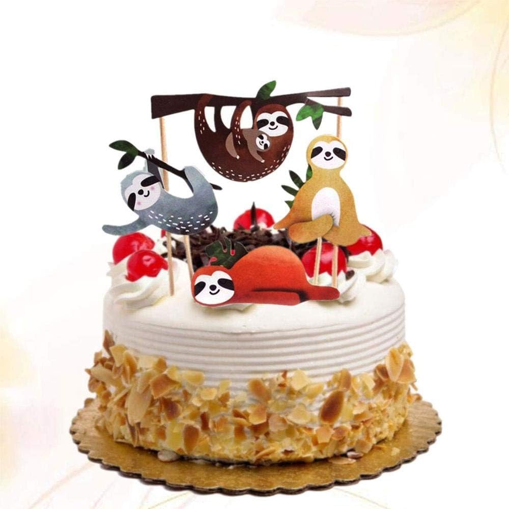 Napravi Rs Uteruik Lot De 4 Decorations Pour Gateau Motif Paresseux Accessoires De Decoration Ustensiles A Patisserie