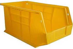 Durham PB30240-21-PKG Plastic, Hook-On-Bin, 8 X 15 X 7, Yellow, PKG OF 12