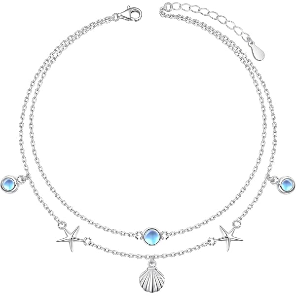 Kokoma Rhinestone Foot Chain Barefoot Sandals Anklets for Women Shiny