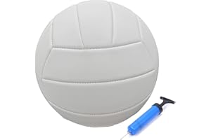 ABAJI Volleyball Official Size Thicker PVC Pure Color with Pump Waterproof Anti-Explosion Design Training Practice Indoor Outdoor Beach Pool Play