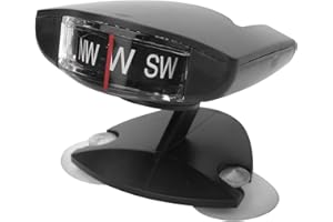 Car Compass Dashboard, Digital Compass for Car Dashboard is Made Plastic Solid Easy Installation with a Strong Adhesive for B