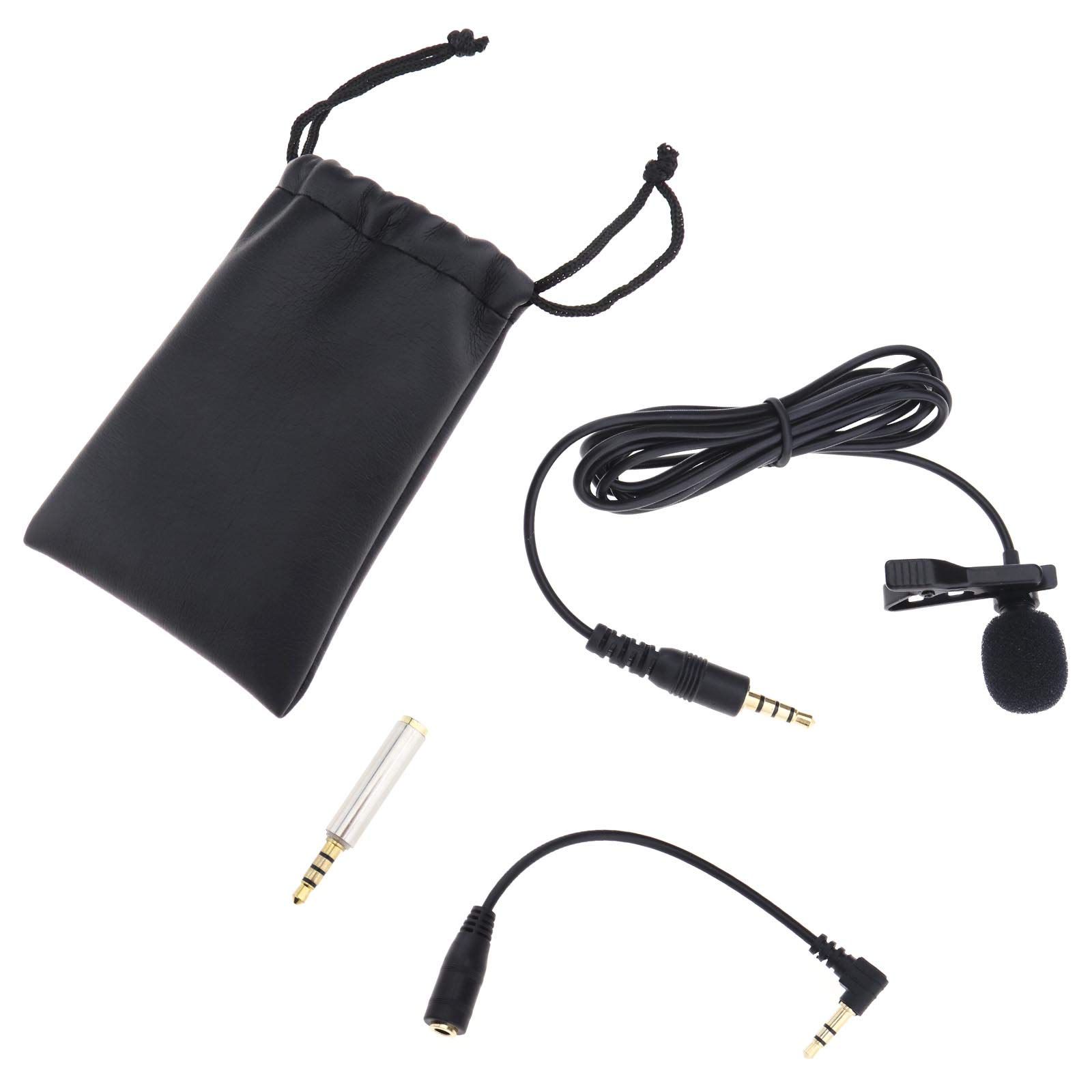 OTOTEC Clip on Microphone, Lavalier Lapel Omnidirectional Microphone Kit Professional Mini Smartphones Clip On Microphone Noise Cancelling Mic for Blogger Voice Podcast Interview Video