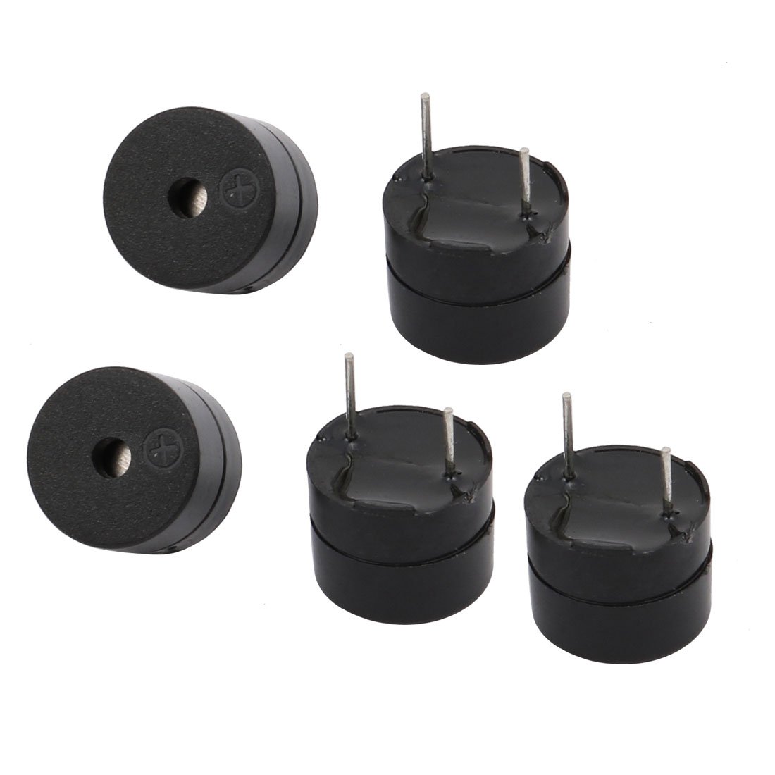 sourcing map 5pcs 12x9mm 5v 30-40dB Industrial Active Electronic Alarm Buzzer