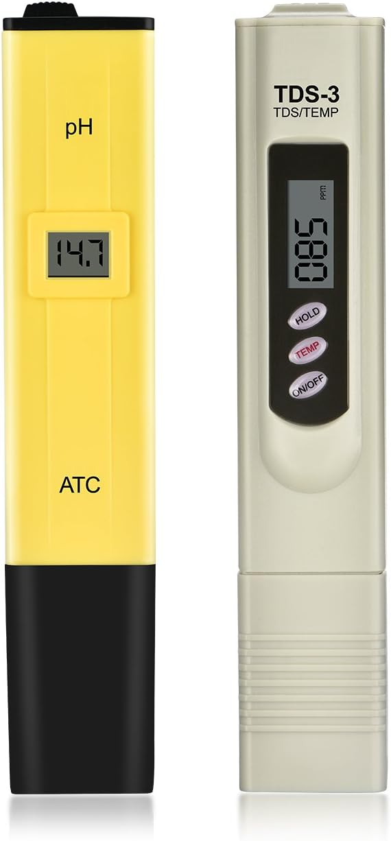 TOPELEK Digital PH Meter Water Quality Tester TDS Test Meter Pancellent TDS PH 2 in 1 Kit