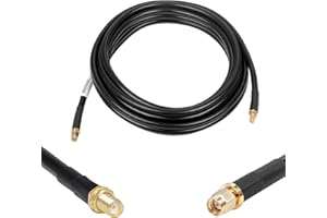TOPGOOSE 15ft SMA Female to SMA Male S-MR300 Pure Copper Cable, Low Loss Extension Coaxial - Antenna Lead Extender for 4G LTE, 5G Modems/Routers, Ham Radio, ADS-B, & GPS (50 Ohm Not for TV)