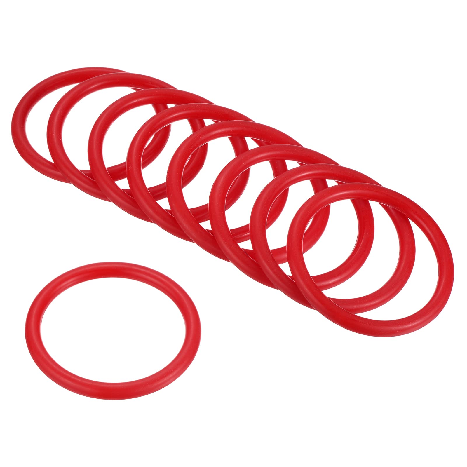PATIKIL Carnival Ring-Toss Rings 6cm ID, 24 Pack Plastic Hoop for Outdoor Party Favor Game Booth, Red