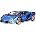 SASBSC Toy Cars for Kids DiecastMetal Model Car with Light and Sound Pull Back Car Toys for 3+ Year Old Boys (Blue-1 24)
