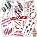 The Wolf Moon Body Scar Tattoo Temporary Stickers for Cos Play, Partys or Halloween Family Mega Pack Set of 6 Sheets