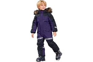 One Piece Snowsuit Kids Boys Girls, Toddler Snowboard Fleece Lined Hooded Ski Suits, Winter Warm Outdoor Windproof Jumpsuits
