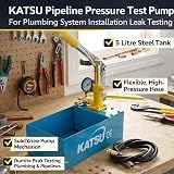 KATSU Pipeline Pressure Test Pump 5L 0-50Bar Manual Brass Valve 50bar view 4