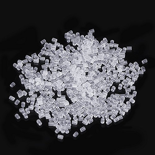 Outus 1000 Pieces Earring Backs Rubber Earring Safety Backs Stoppers, Clear
