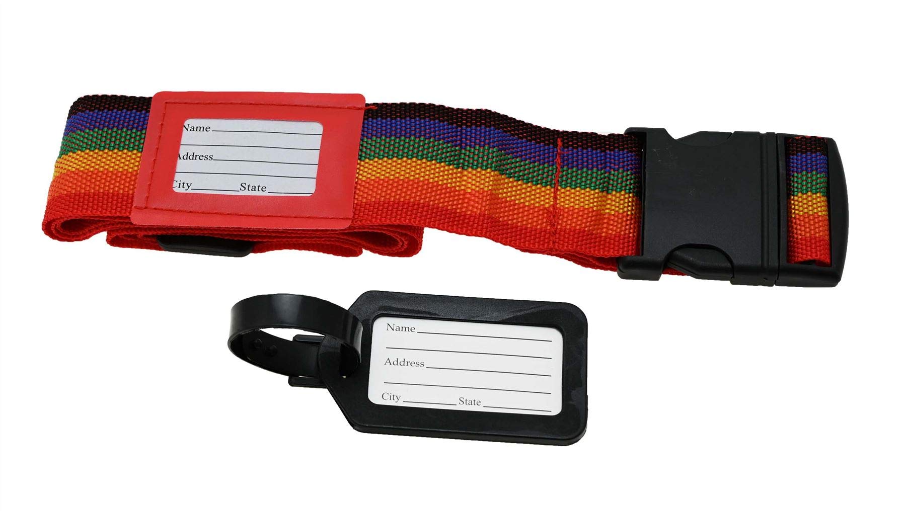 Marksman Adjustable Luggage Strap Ang Luggage Tag Set