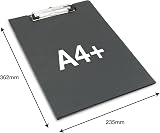 Rapesco 1520A Business Pack: 10 A4+ Clipboards Black Foldover view 5