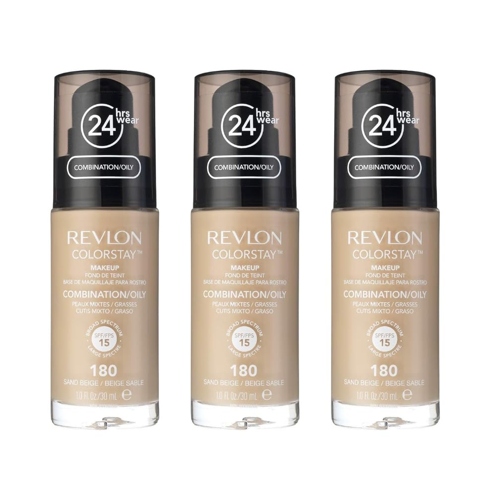 3 x Revlon Colorstay 24HRS Natural Finish For Combination Oily Skin SPF 20-180 Sand Beige