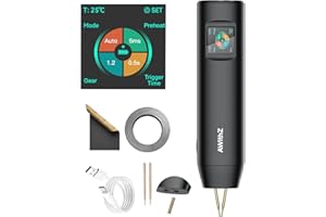 Handheld 18650 Battery Spot Welder with 1.5" LCD Display, AWithZ 99 Adjustable Levels, Auto/Manual Modes, 7-Language UI - Portable DIY Welding Tool for Lithium Battery Packs (H2)