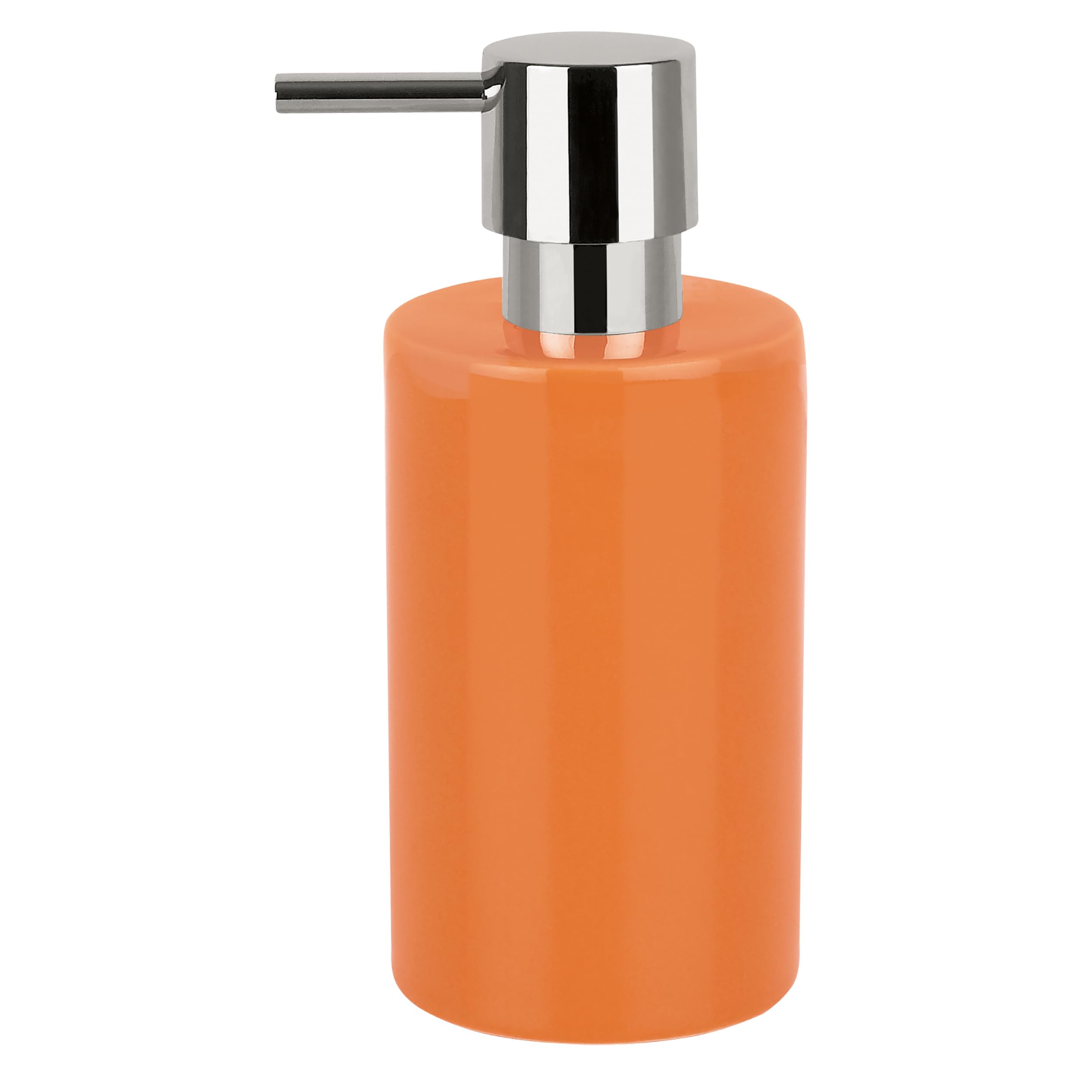 Spirella Tube Stoneware Soap Dispenser, Orange