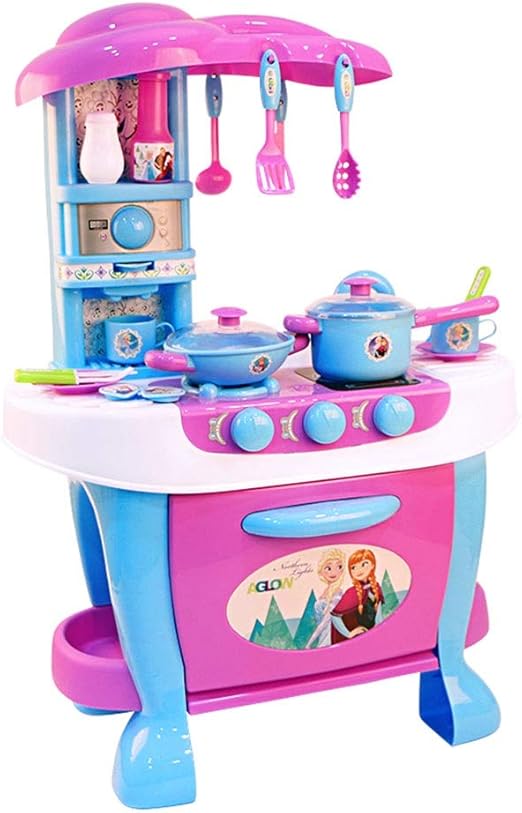 playing with kitchen toys