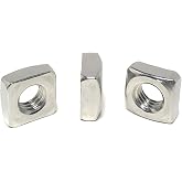 3/8-16 Stainless Steel Square Nuts 18-8 (10 Pcs)