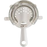 Bar Hawthorne Cocktail Strainer Stainless Steel Professional 4 Prong with Spring Tight Coil
