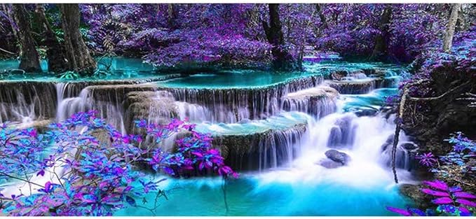 Amazon.com: SanerDirect 5D DIY Diamond Painting Kits, Purple Waterfall