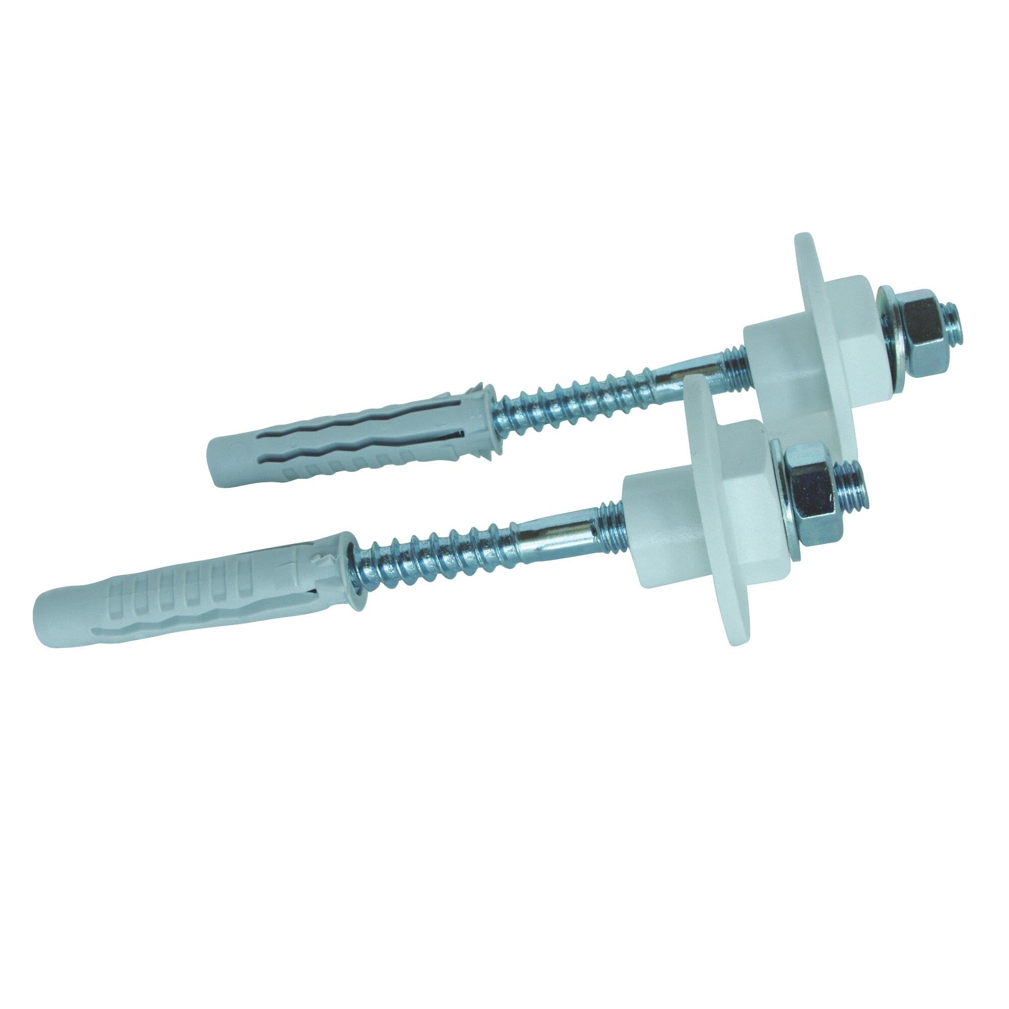 Somatherm 5833-10 2 Washbasin Wall Fixings Full Washer Offset 10 x 120 cm, Grey