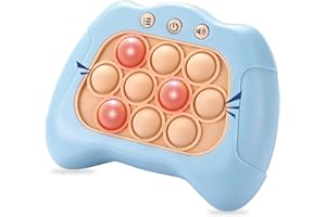 Sidimon Pop Fidget Toy It Game, Pop Pro it, Quick Push Game Console with 4 Modes, Sensory Fidget Toys for Kids 8-12, Puzzle Handheld Toy Pop Light Up Game for Stress Relief (Light Blue)