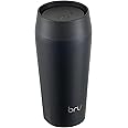 bru Travel - Insulated Coffee Cup Travel Mug for Hot Drinks, Leakproof, Ceramic Lined (12 oz, Black Magic)