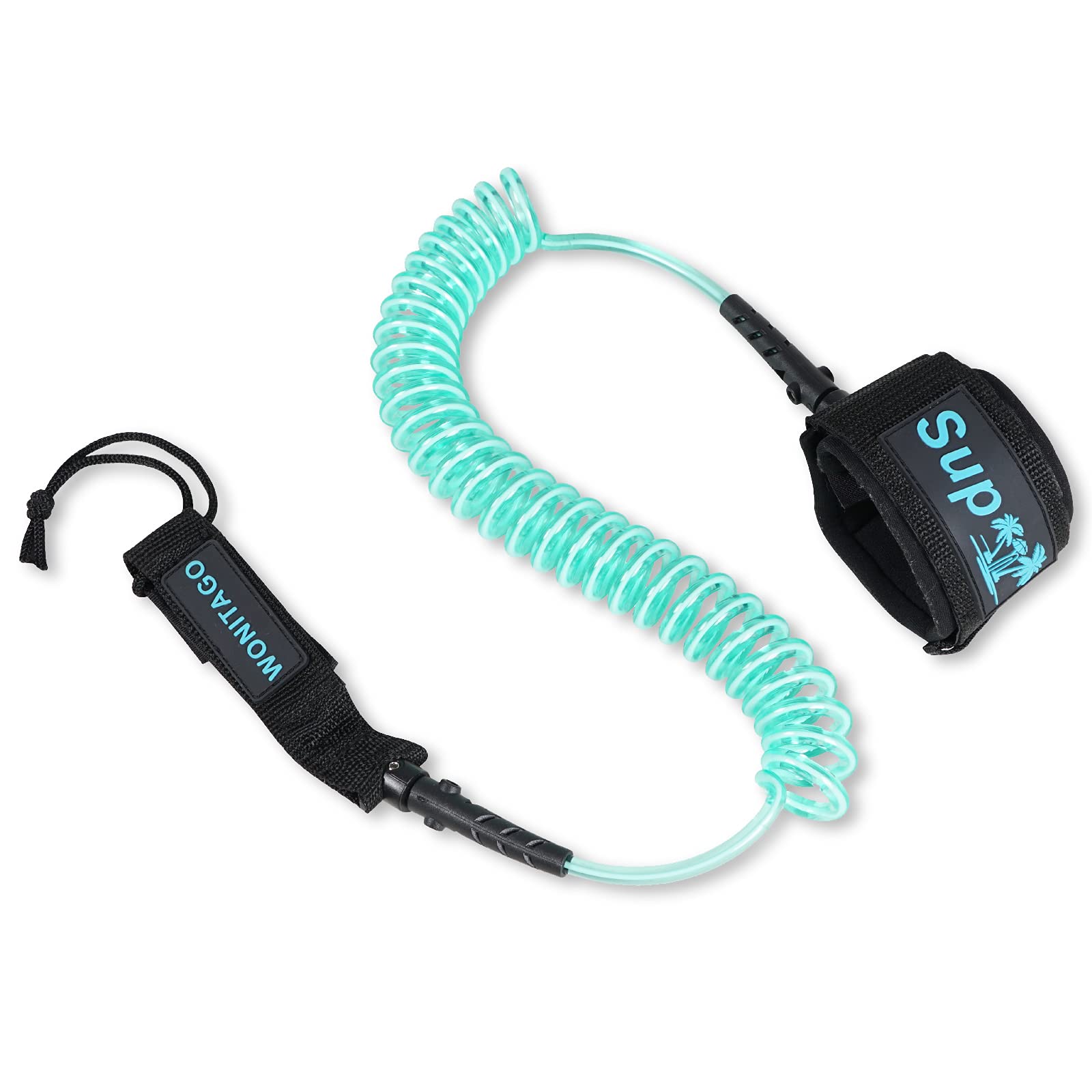 LINGVUM Coiled SUP Leash Premium Stand Up Paddle Board Leg Rope Wrist ...