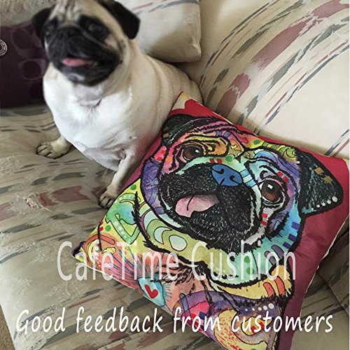 CafeTime Cute Great Dane Pet Dog Cushion Cover Abstract Art Animal Throw Pillow Covers Best For Home Sofa Bed Seat Kids Room Customize Animals Canvas Pillow Covers 18"x18"Inch - Thumbnail 3