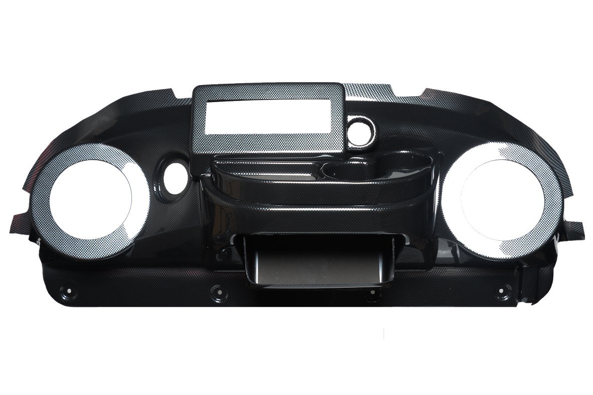 VIP PRDHCFEZIRT Club Car Precedent Dash Carbon Fiber EZ Install Din Radio Speaker Cut-Out 6.5 Inches