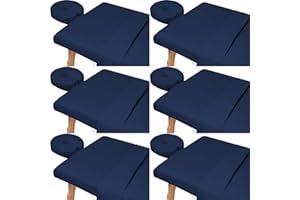 18 Pcs Reusable Massage Table Sheets Sets, 6 Set Soft Microfiber Massage Bed Sheets Sets Bulk includes Massage Table Cover Ma