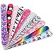 Nail File Set Bulk, Professional Emery Boards for Nails, 150/150 Grit Colorful,10 PCS
