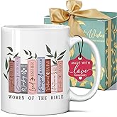 Women of the Bible Drinking Cup Christian - Religious, Christmas, Birthday Gifts for Women - Christian Mug Gifts for Mom Friends - Inspirational Jesus Catholic Spiritual Gift