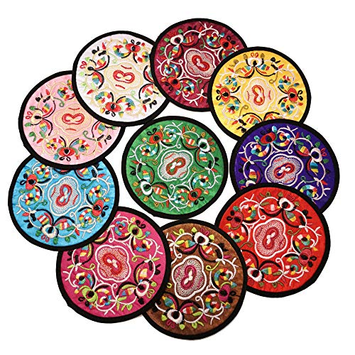 12pcs-Chinese-Embroidery-Round-Coasters-for-Drinks-Eastern-Ethnic-Floral-Pattern-Vintage-Fabric-Coaster-Decorative-Cup-Mat-PlacematMixed-Colors-Mixed-Color-12pcs