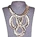 Golden Gold Tone Chunky Big Chains Twist Cross Link Bib Pendant Choker Necklace