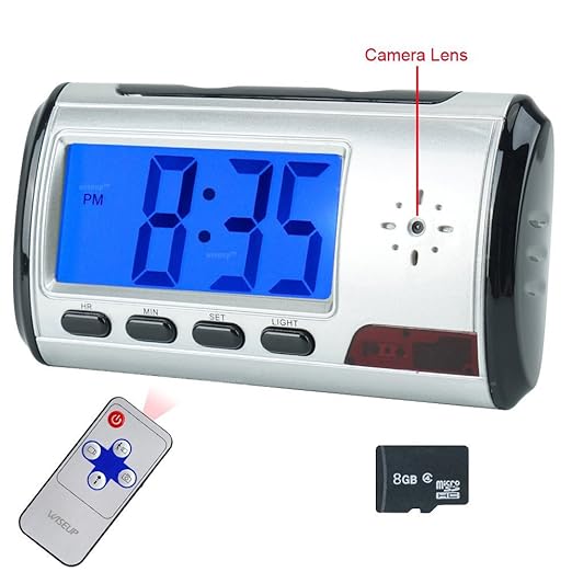 title=WISEUP 8GB Colore Orologio Sveglia Telecamera Nascosta Movimento della Macchina