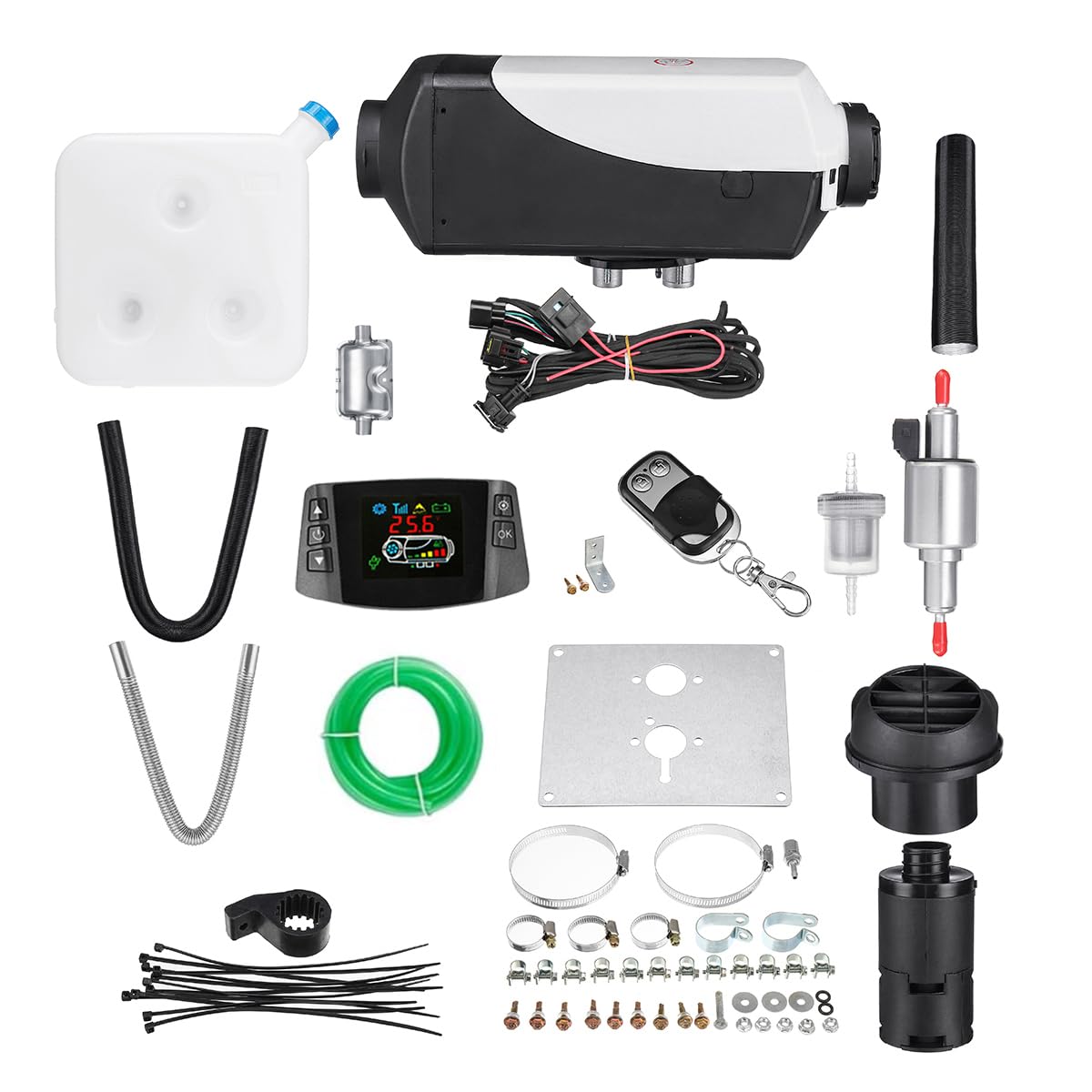 Tseipoaoi Diesel Heater 12V 5KW Parking Heaters with LCD Monitor,Remote Control & 10L Tank,Night Heater for Trucks,Boat,Touring Car,Bus