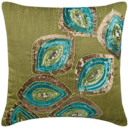Amazon Com The Homecentric Decorative Green European Sham Pillow