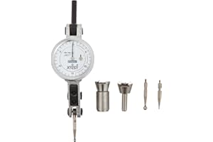 Fowler 52-562-003 Horizontal White Dial X-Test Indicator, 0.001" Graduation Interval, 0.060" Maximum Measuring Range, 1" Diam