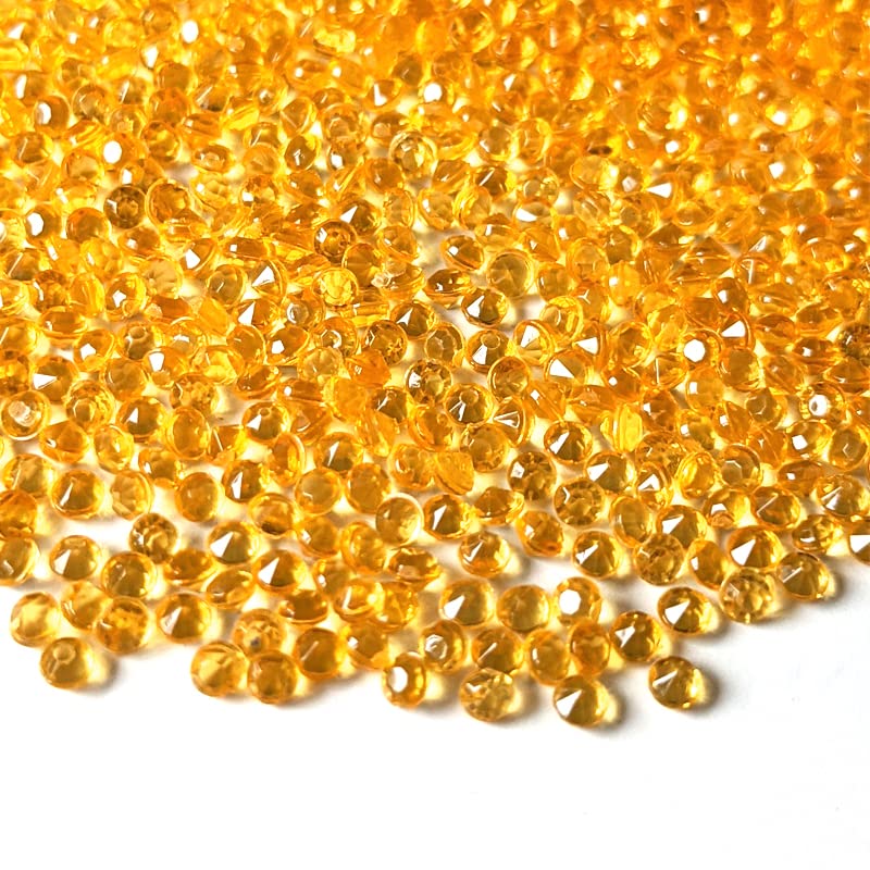 10,000 Scatter Crystals Wedding Rhinestone 2.5mm Gem Beads Diamante Acrylic Stones Table Confetti Centrepiece Decorations Decor Prom Event (Gold)