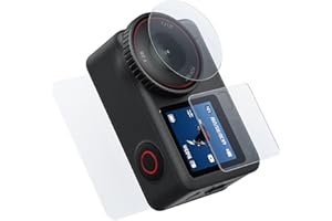 TELESIN Screen Protector for DJI Osmo Action 6, Lens/Front/Rear/Screen Tempered Glass Protector for DJI Osmo Action 6 Accesso